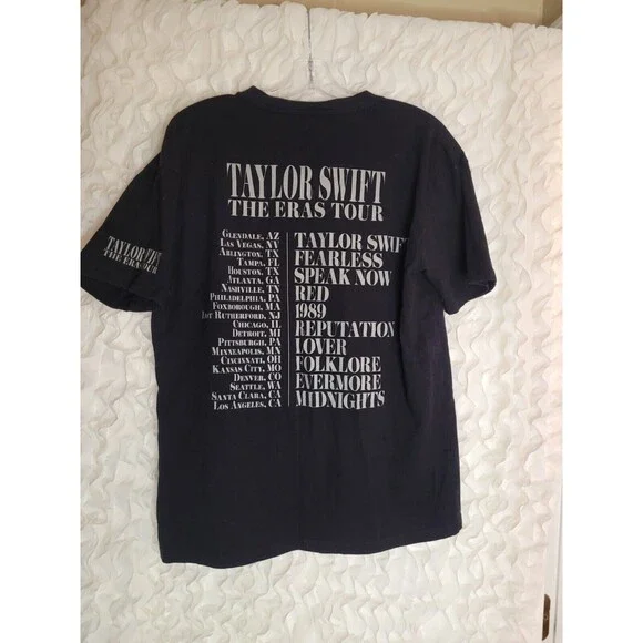 Taylor Swift Eras Tour Concert Tee Tshirt S Black Music Swiftie Swifty - Picture 4 of 4